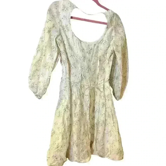 Brock Collection X H&M Floral Print Lyocell Mini Dress Size Small Bubble Hem EUC - Picture 3 of 9